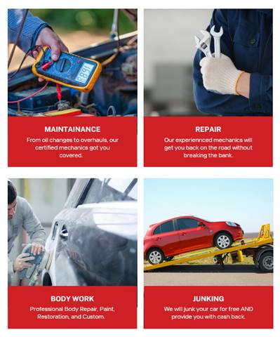 Auto Maintenance · Repair · Body Work