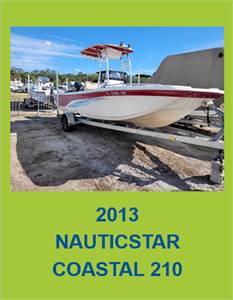 2013 Nauticstar Coastal 210 Center Console Bay Boat.