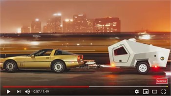 Futuristic, Solar-Powered Travel Trailer Pulled by Small Cars | WATCH VIDEO